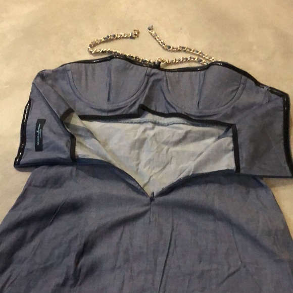 Blue Strapless Dress - Picture 12 of 13